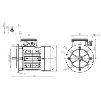Silnik elektryczny 0,37kW 900 obr/min. 71B5